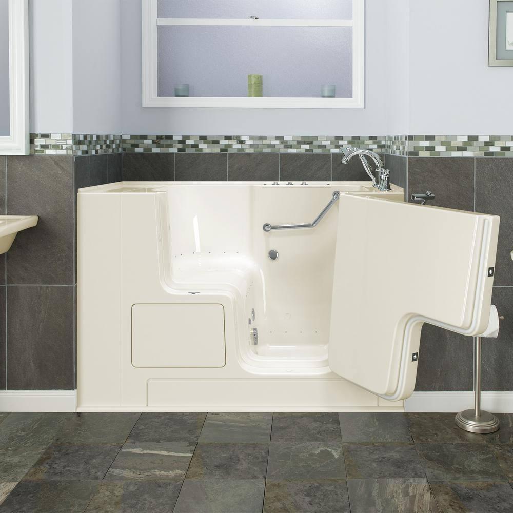 52'' x 32'' Walk-in Fiberglass Bathtub with Faucet