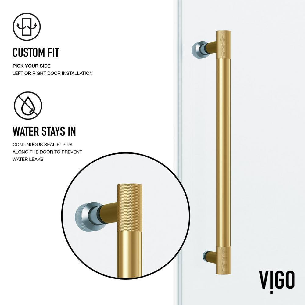 Hamilton 56-60" W x 78" H Sliding Frameless Shower Door with 3/8" Clear Glass