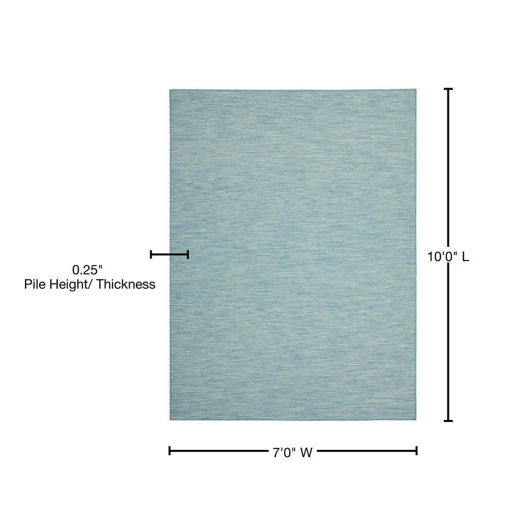 Nourison Positano POS01 Indoor/outdoor Area Rug - Aqua 7' x 10'