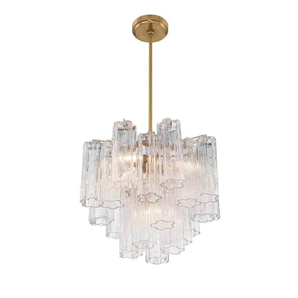 Crystorama Lighting Addis 4 - Light Chandelier in  Aged Brass