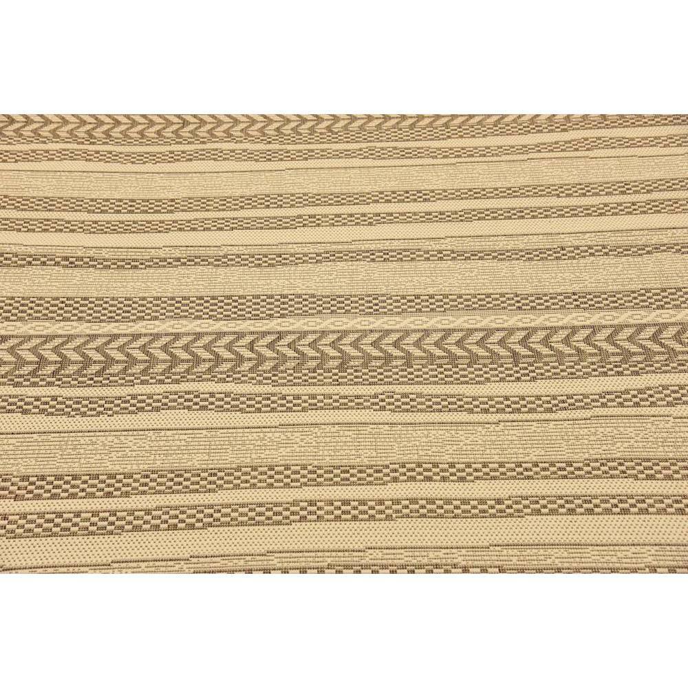 Unique Loom Lines Outdoor 5 x 8 (ft) Loomed Polypropylene Brown/Beige Rectangular Indoor/Outdoor Geometric French Country Area rug