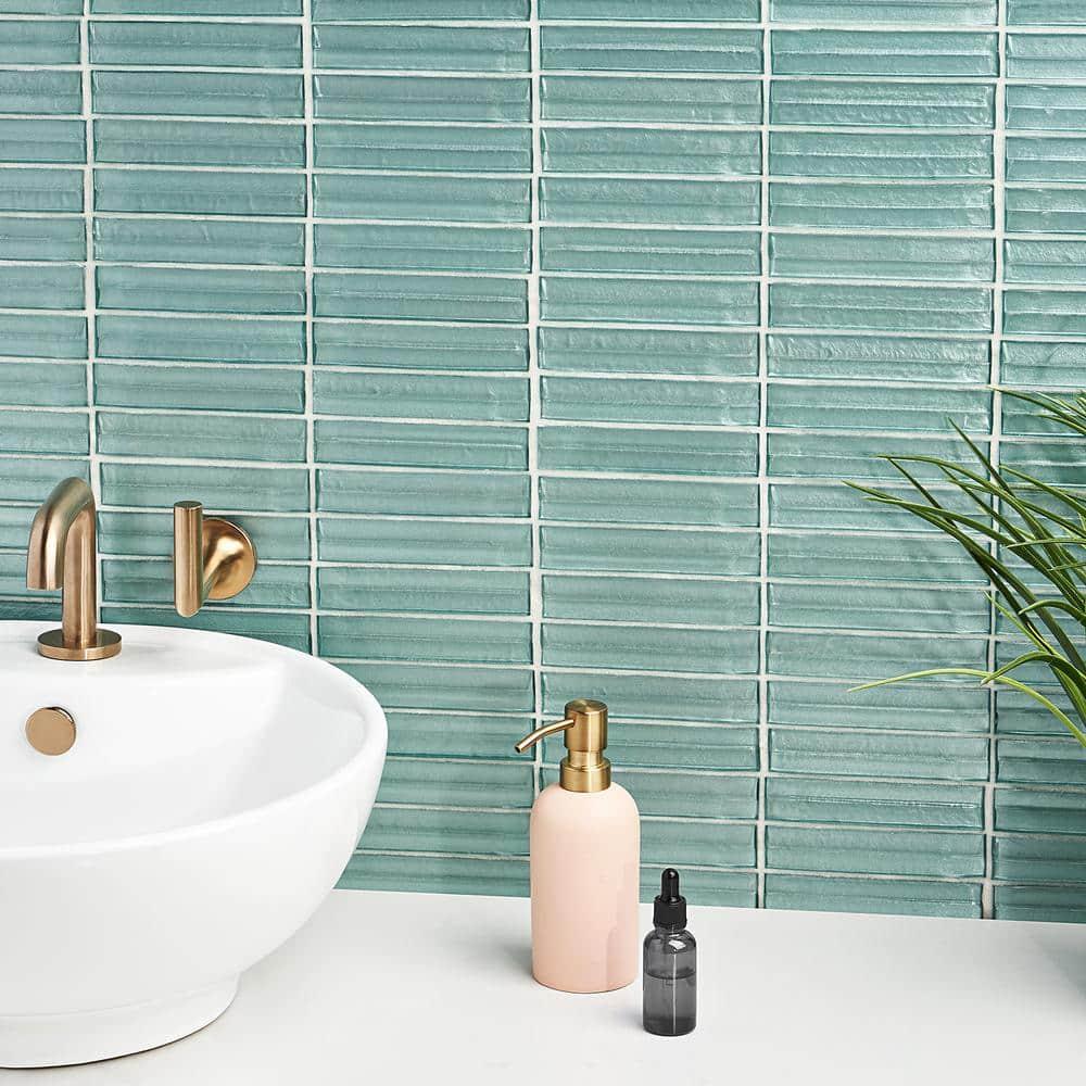 Tara Stacked 11.61" x 11.73" Molten Glass Mosaic Wall Tile (0.95 Sq. Ft. / Sheet)