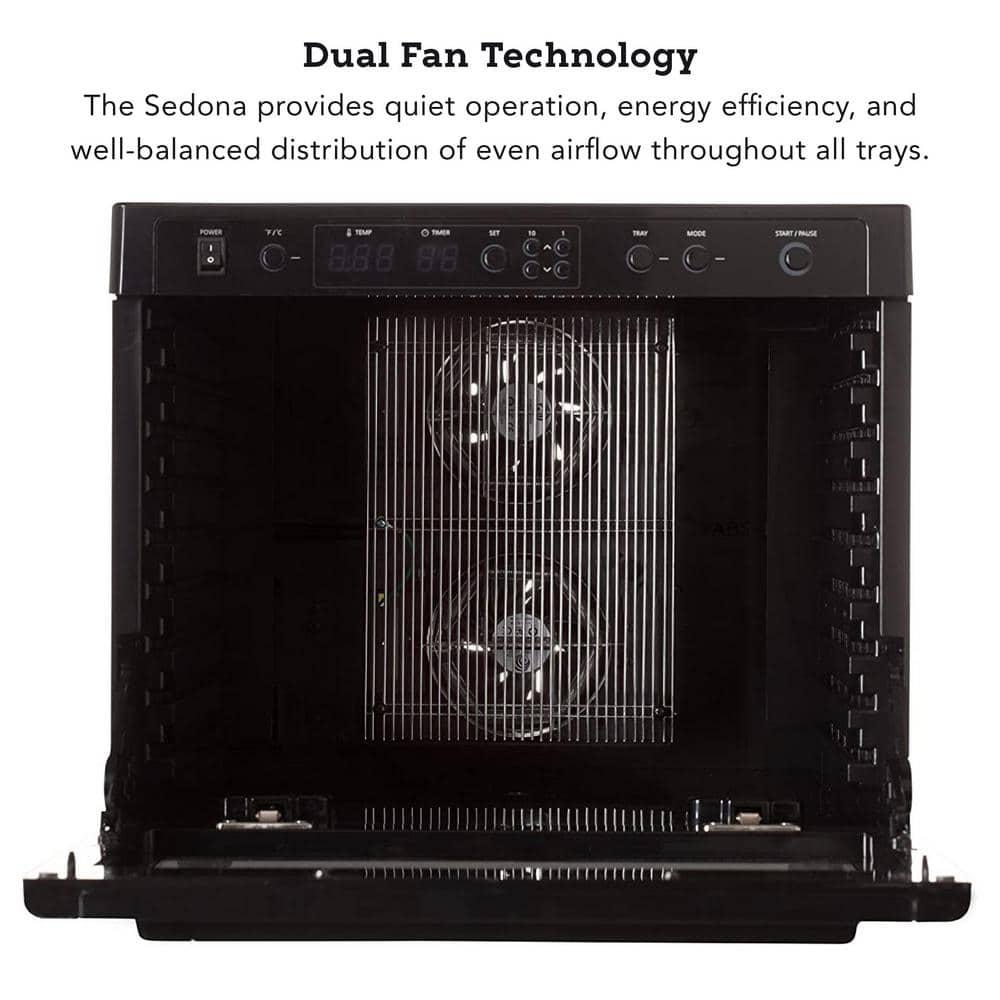 Tribest Sedona Classic Food Dehydrator with Stainless Steel Trays – Black