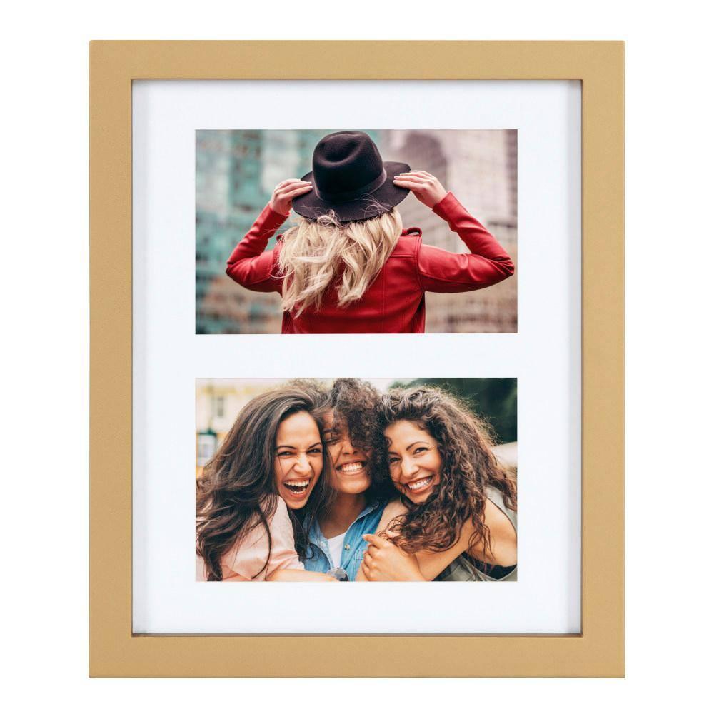 Kate and Laurel Gallery Modern Glam Frame Set, Set of 10, Black, White, and Gold