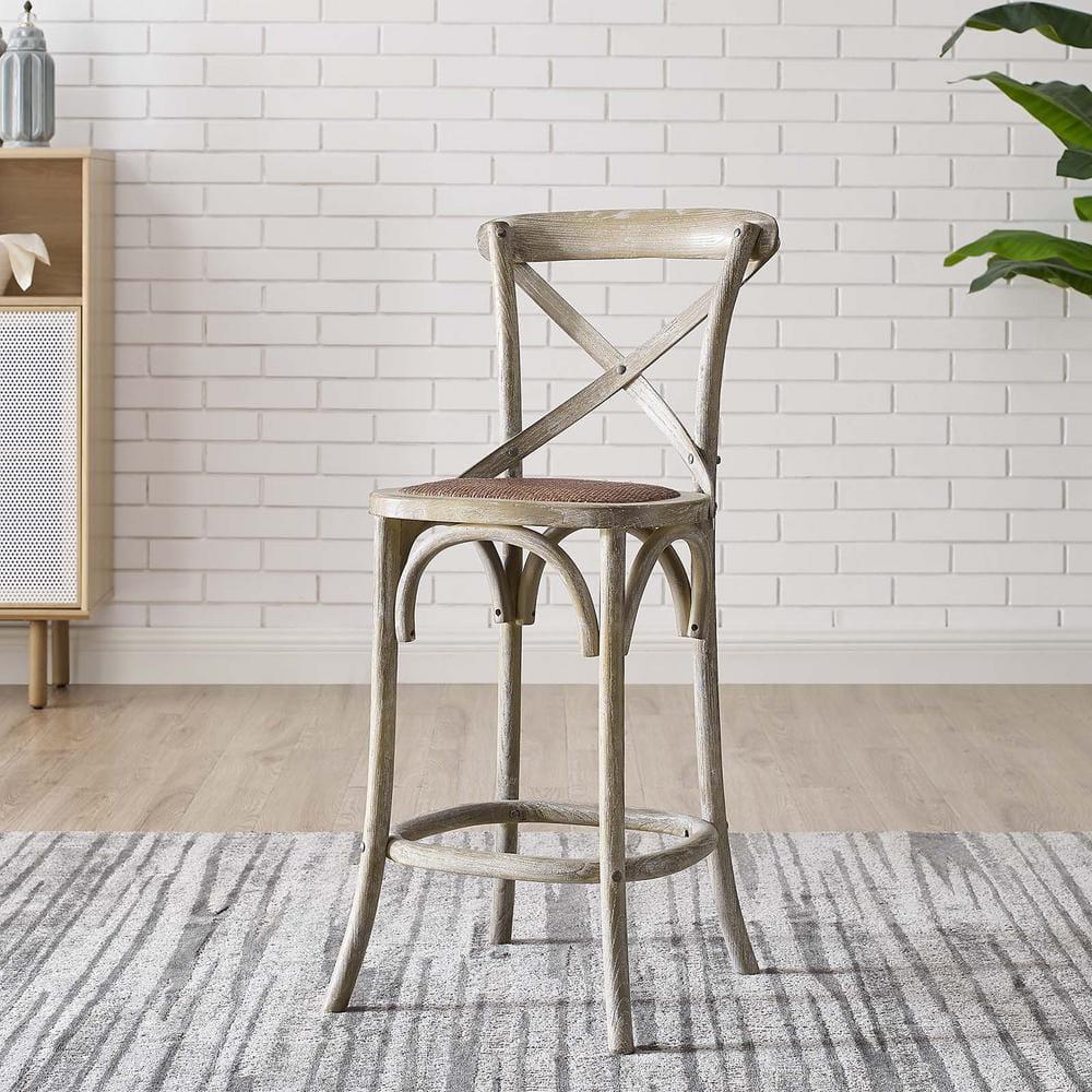 Modway Gear Counter Stool with Gray Finish EEI-5667-GRY