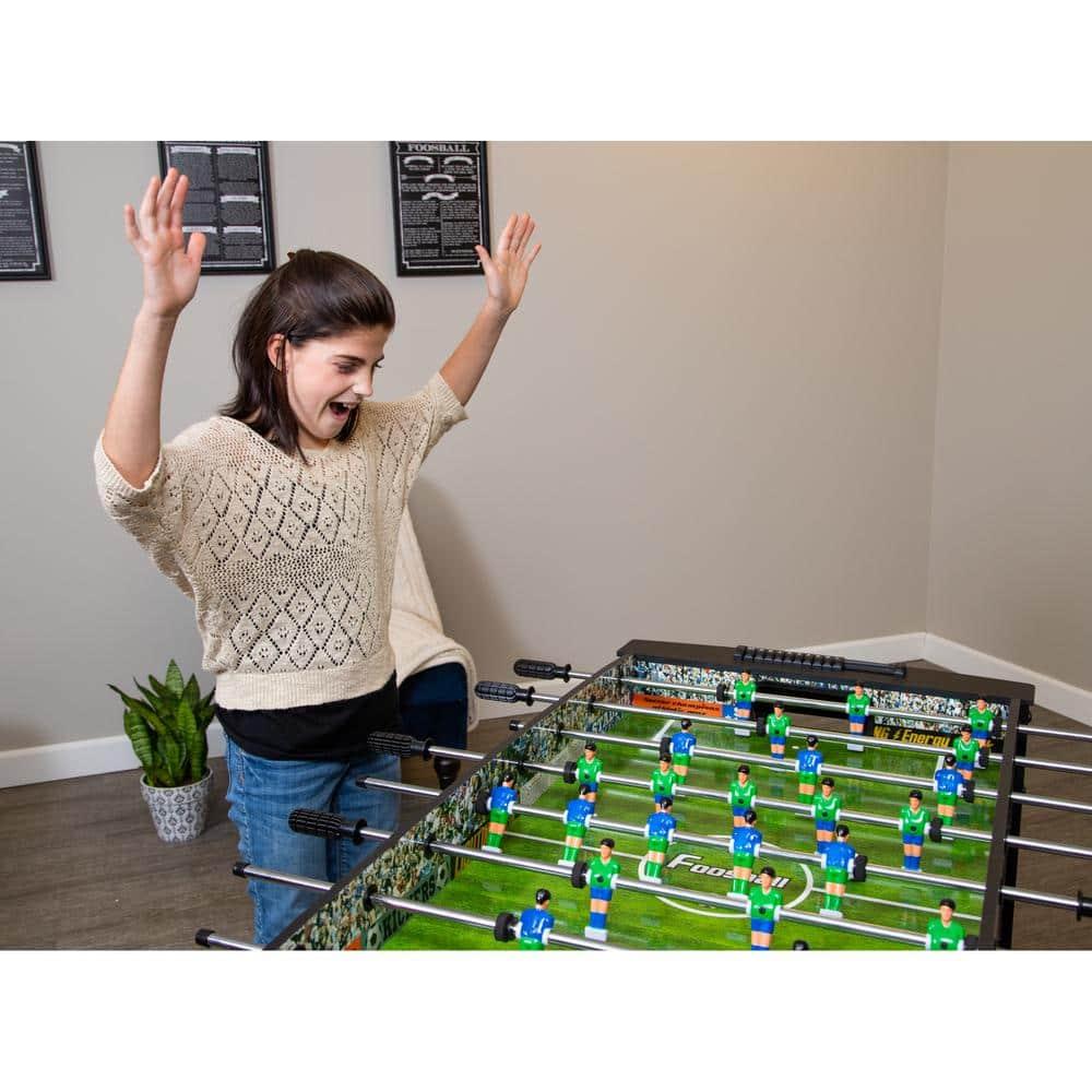 Hathaway Playoff 4-Foot Foosball Table, with Analog Scoring and Leg Levelers