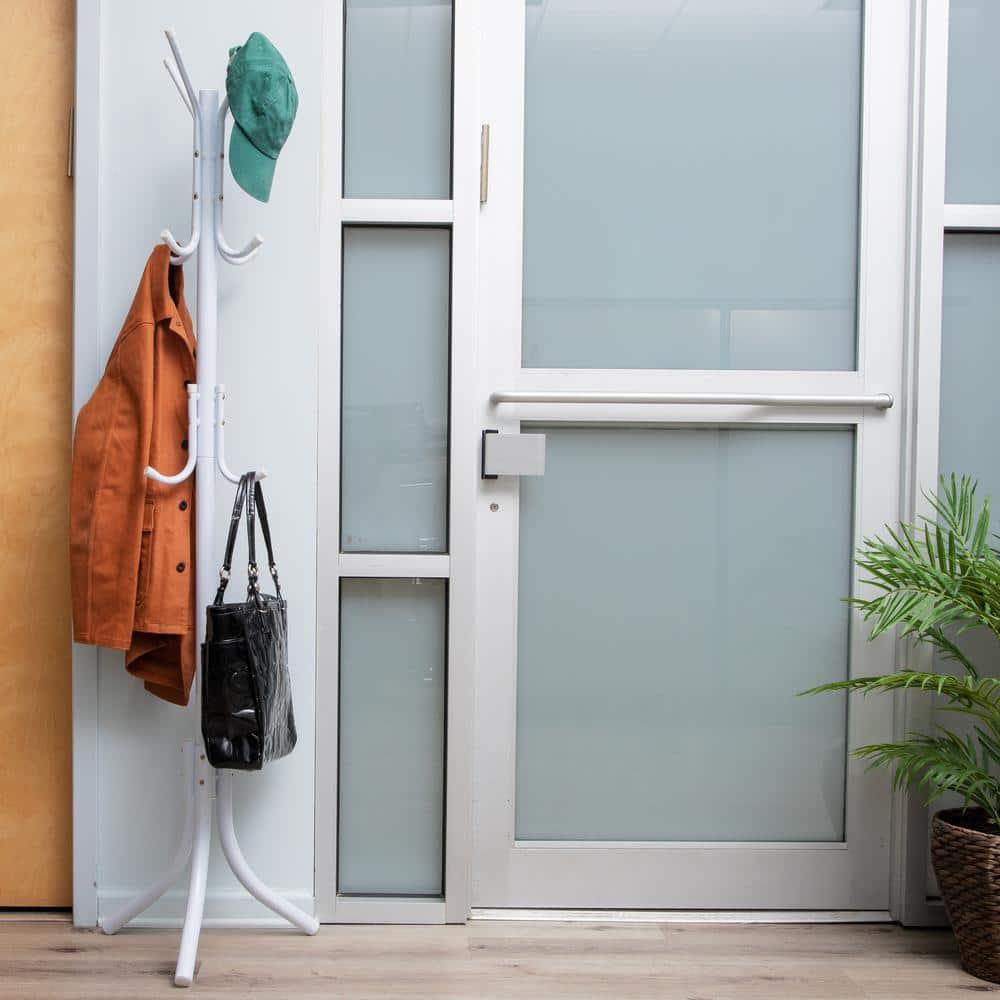 Mind Reader 3-Tier Standing Coat Rack, 11 Hooks, White