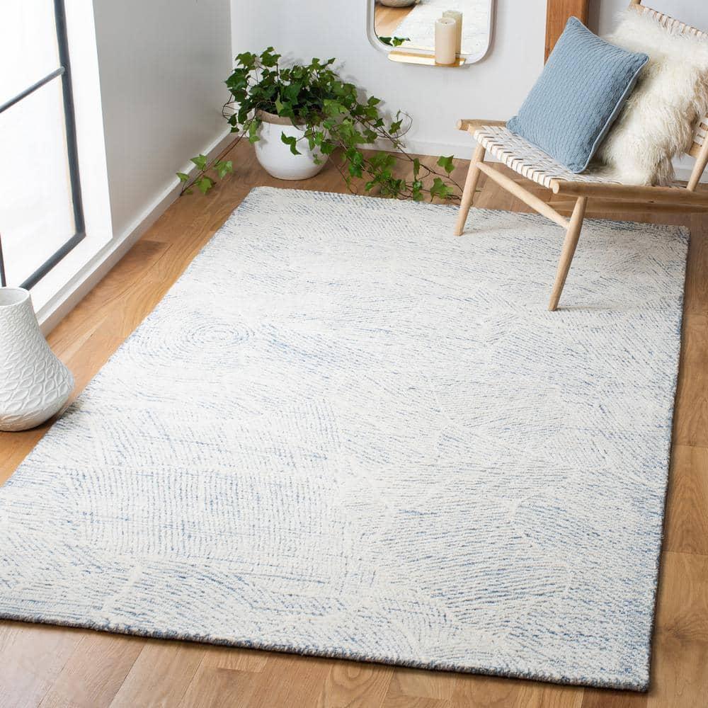 Metro MET999 Hand Tufted Indoor Accent Rug - Blue/Ivory - 3'x5' - Safavieh