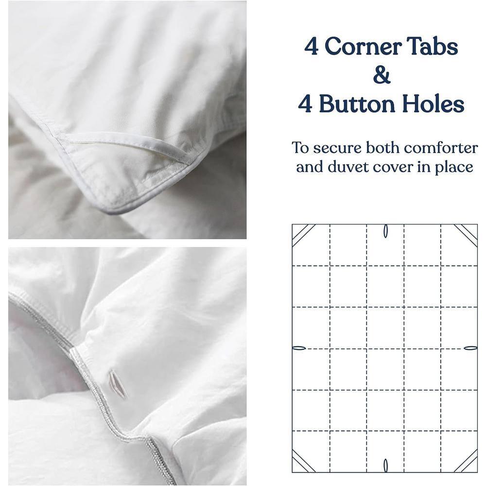 Down Alternative Summer/Spring Lightweight Duvet Insert Organic Cotton Shell