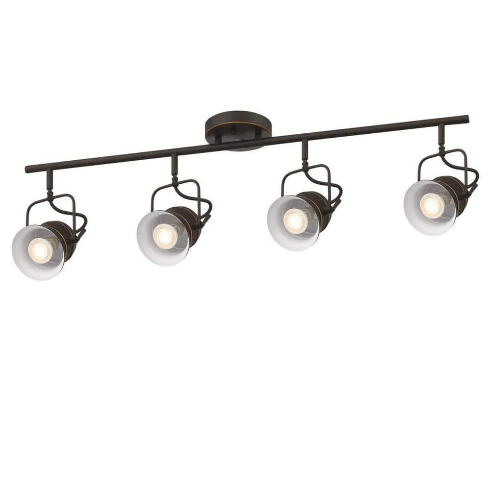Boswell 3 ft. 4-Light Oil-Rubbed Bronze with Highlights Track Light Kit