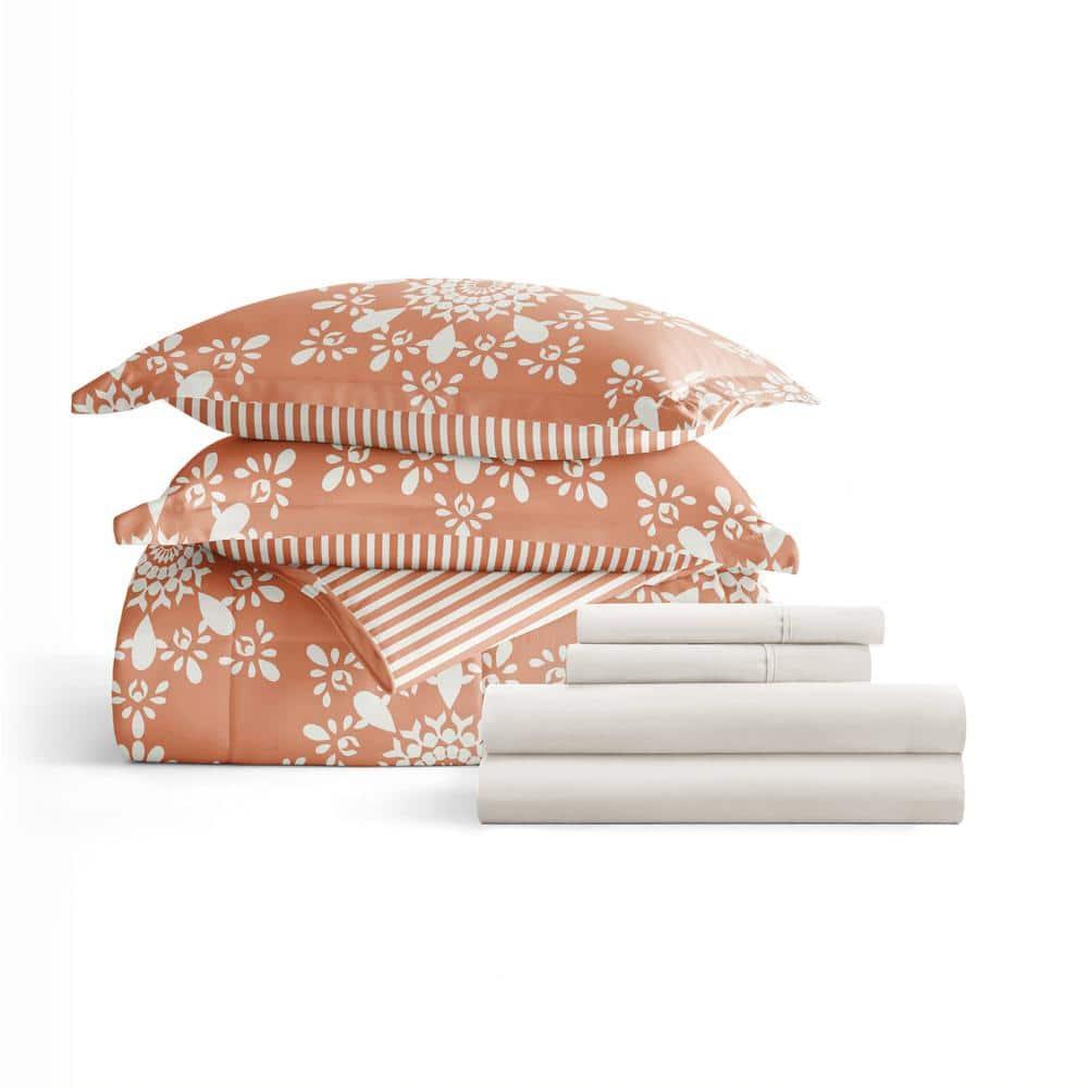 7-Piece Bedding Bundle - Pattern Comforter and Sheet Set