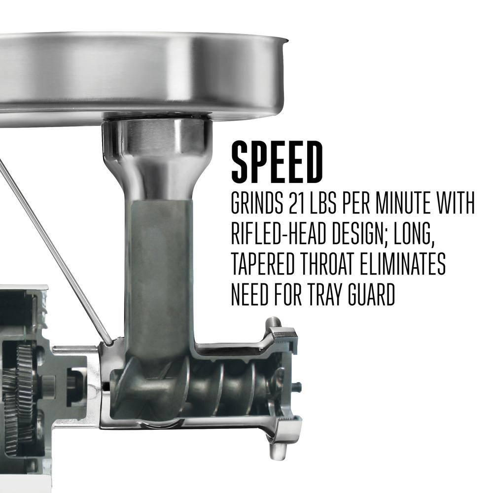 Weston Pro Series Stainless Steel Electric Meat Grinder with Sausage Stuffer