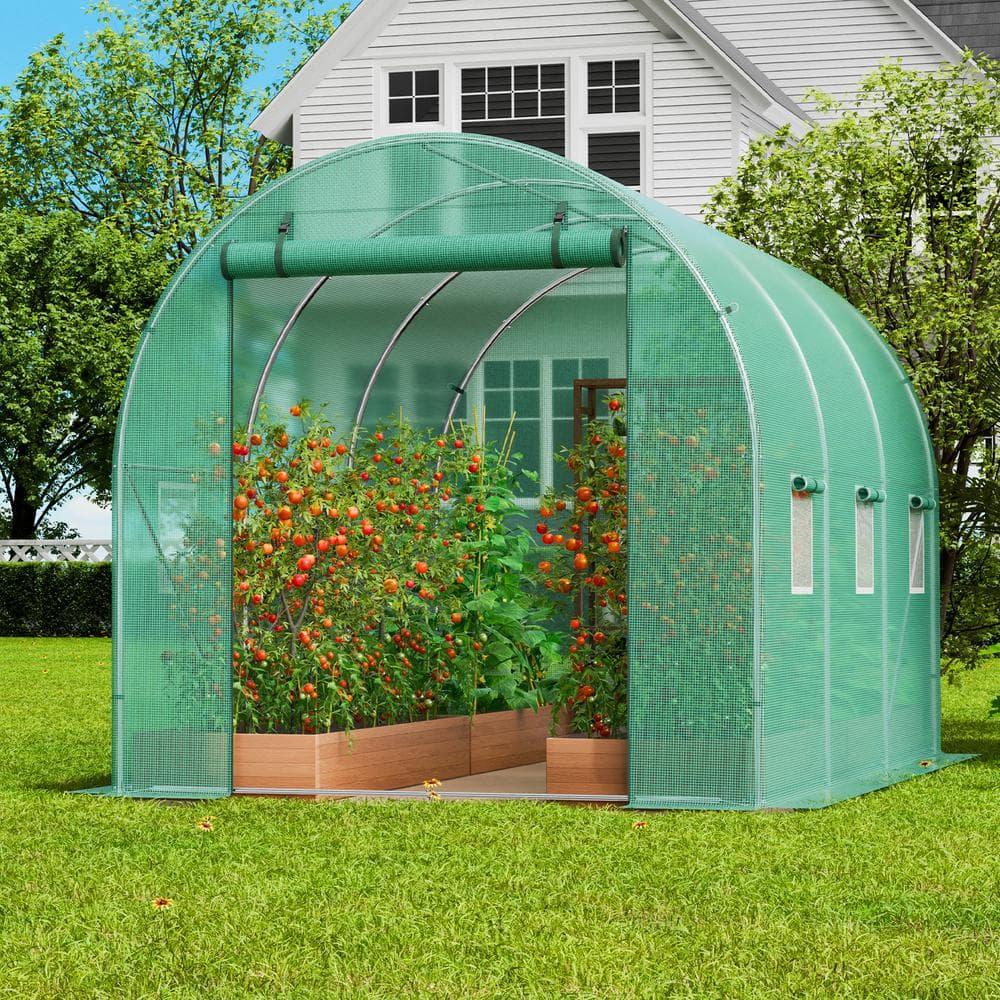 VEVOR Walk-in Tunnel Greenhouse Galvanized Frame PE Cover