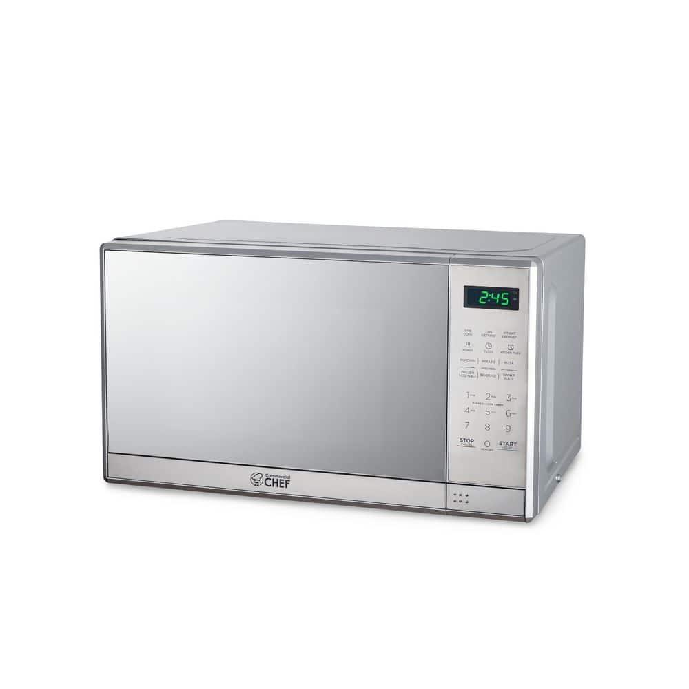 COMMERCIAL CHEF Countertop Microwave Oven 0.7 Cu. Ft. 700W, Stainless Steel