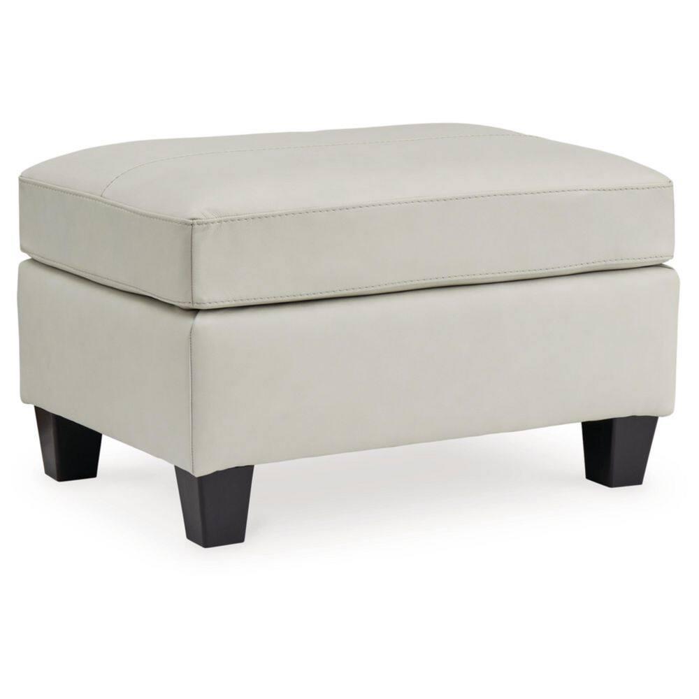 Signature Design by Ashley Contemporary Genoa Ottoman Leather Coconut