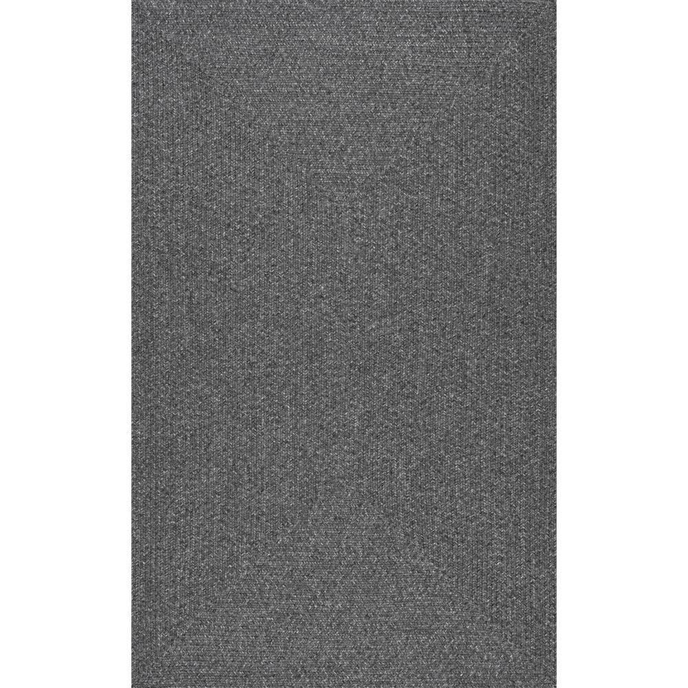 nuLOOM Wynn Braided Indoor/Outdoor Charcoal 2' x 3' Casual Area Rug