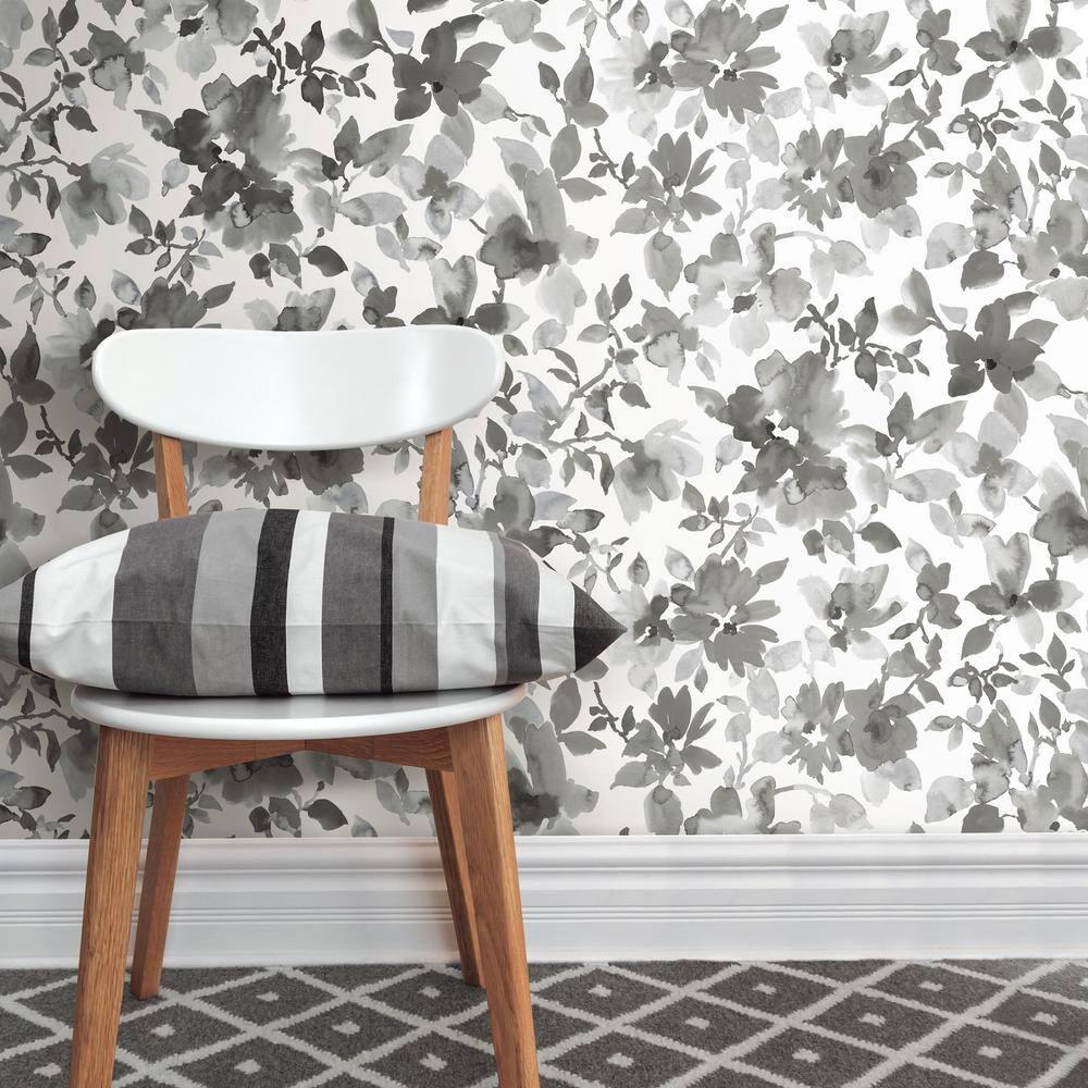 Watercolor Floral Peel and Stick Wallpaper