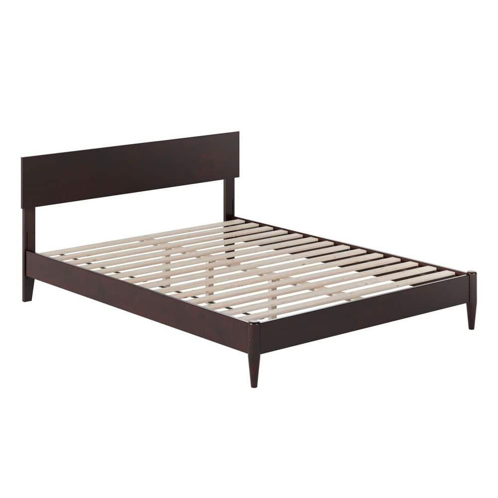 AFI Aria Queen Modern Solid Wood Low Profile Platform Bed, Espresso