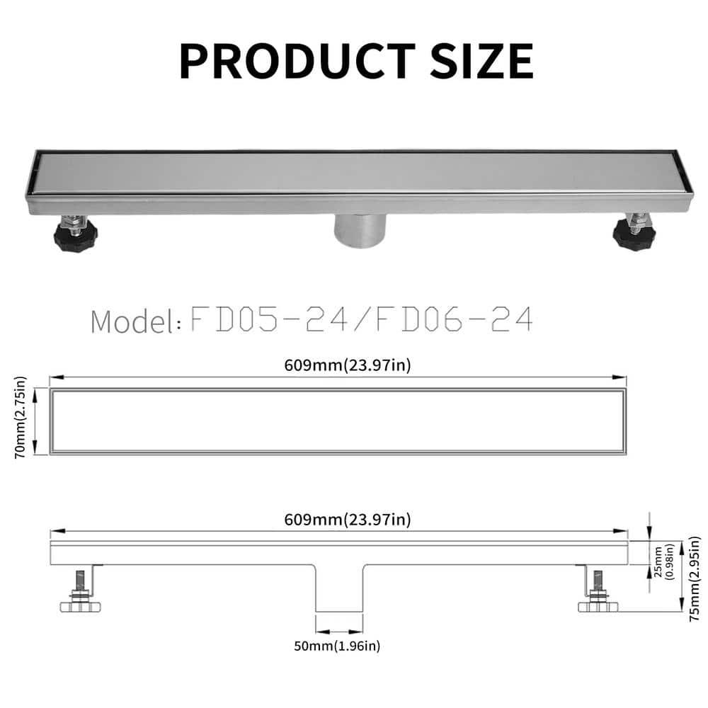 VIBRANTBATH FD06-N-24 1 24'' W Linear Grid