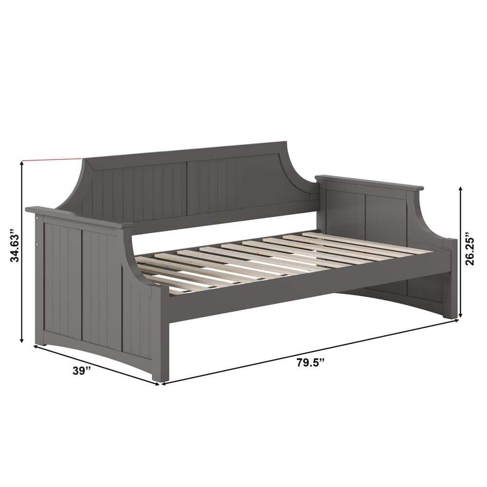 AFI Cambridge Twin Wood Daybed in Grey