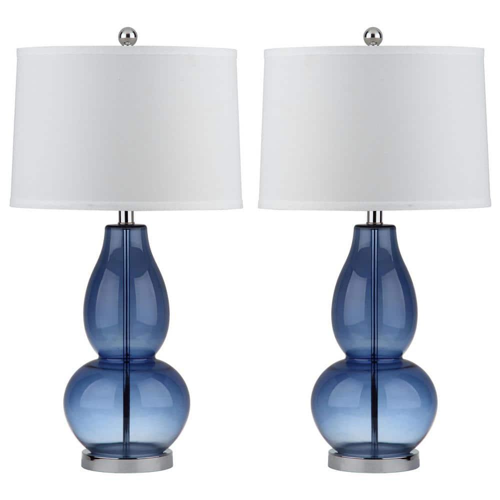 Mercurio Double Gourd Lamp (Set of 2) - 28.5 Inch Height - LIT4155 - Blue - Safavieh
