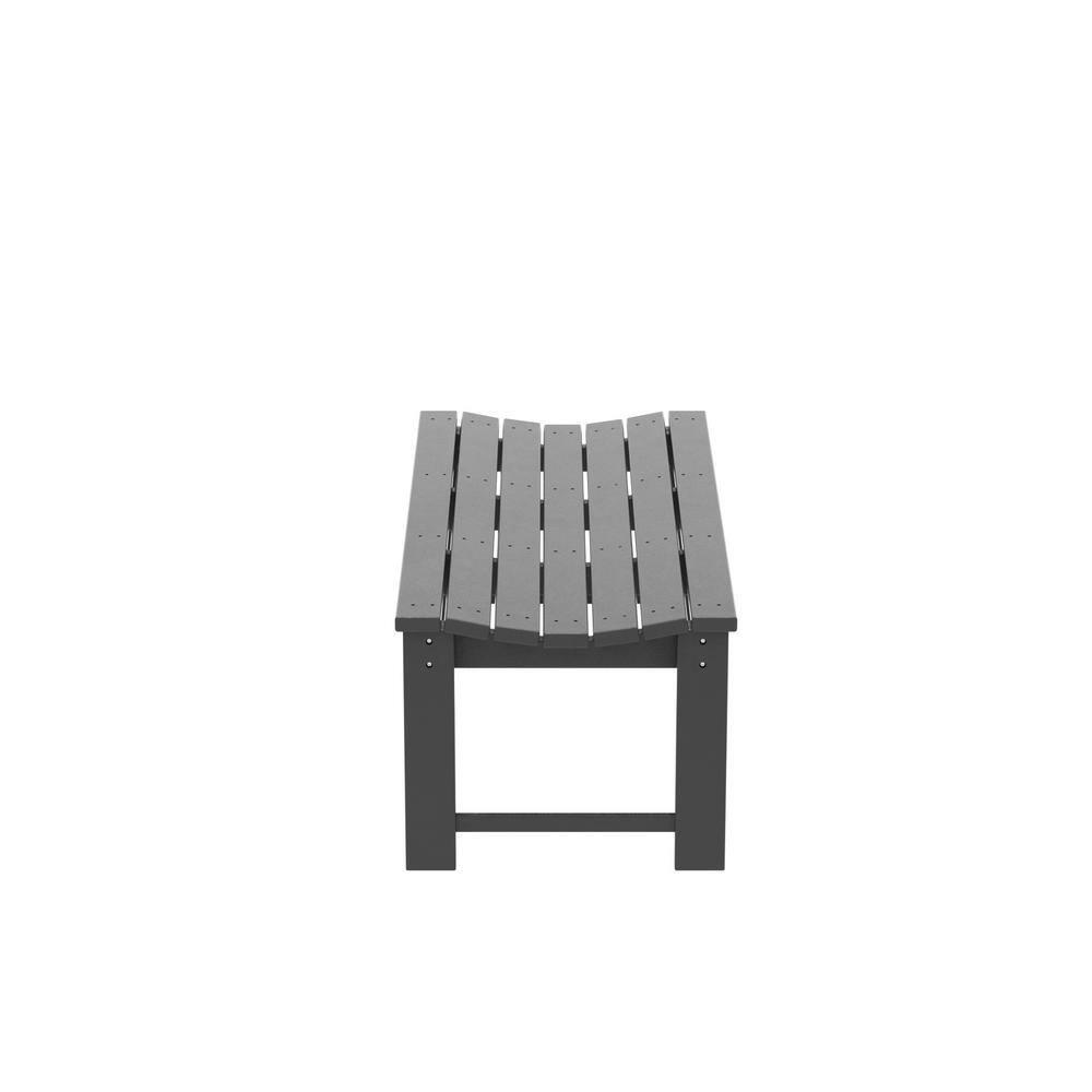 Polytrends  Laguna Hdpe All Weather Outdoor Patio 48" Bench Gray