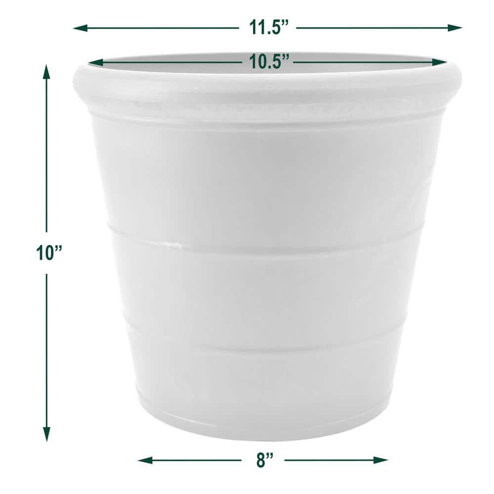 Arcadia Garden Products 11.5-in W Small Brown Plastic Indoor/Outdoor Planter