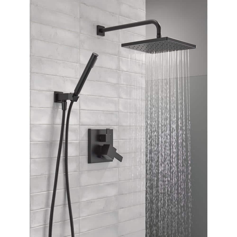 Modern Raincan Square Shower System, Rain Shower Head with Handheld Spray, Shower Faucet Set
