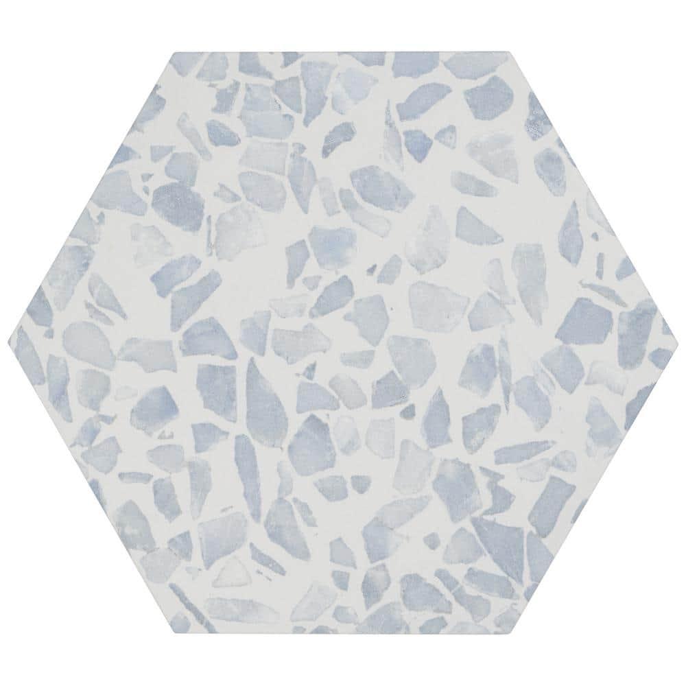 Jurassic Hex 9" Terrazzo Look Porcelain Floor & Wall Tile (8.07 Sq. Ft. / Case)