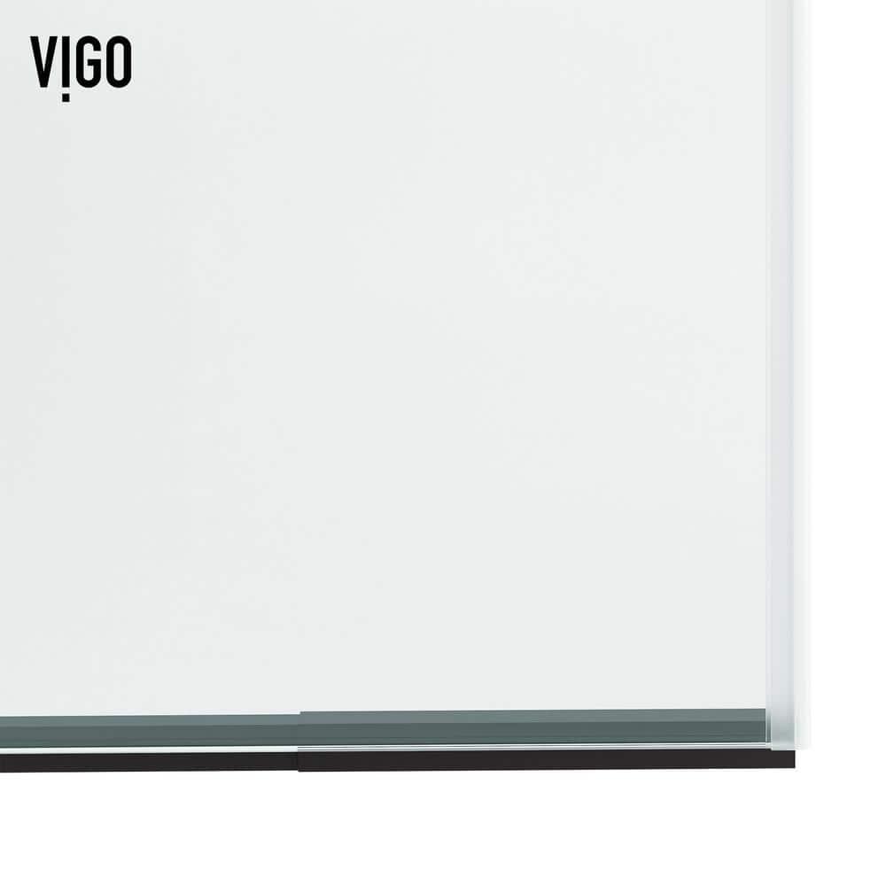 Houston 56-60" W x 66" H Double Sliding Frameless Tub Door with 3/8" Clear Glass