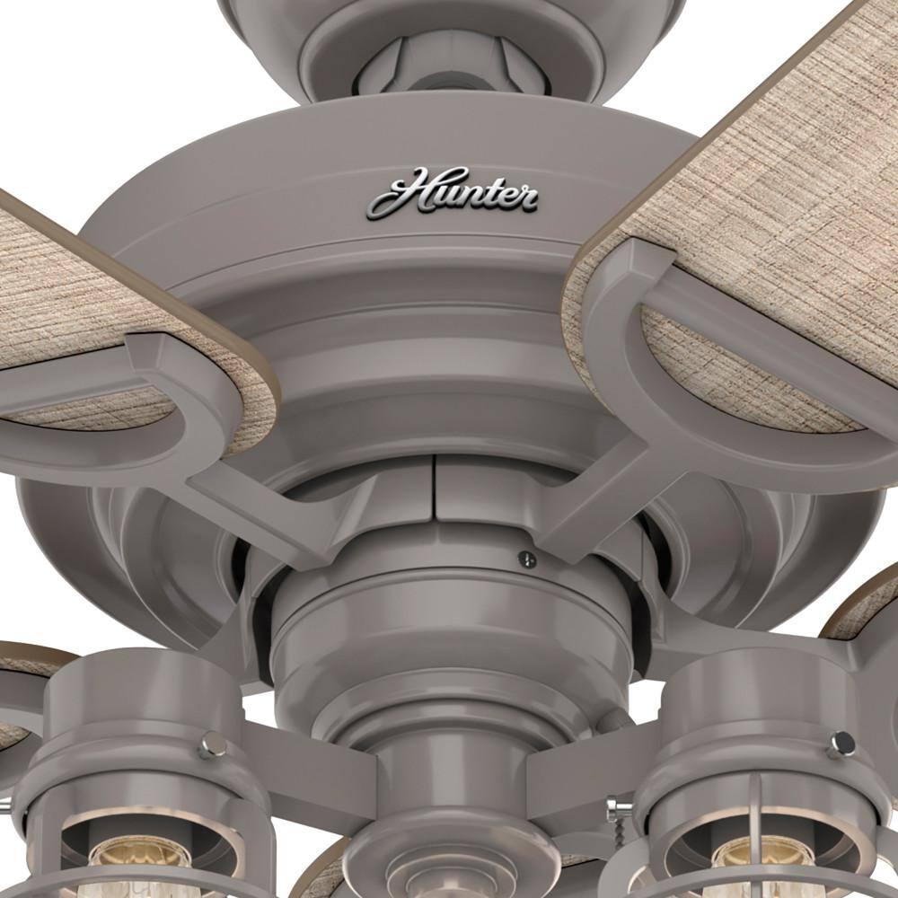 Hunter Fan 52" Starklake 5 - Blade Outdoor Standard Ceiling Fan with Pull Chain and Light Kit Included