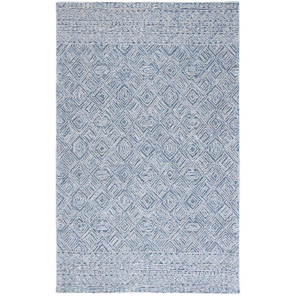 Abstract ABT146 Handmade Indoor Area Rug - Blue - 4'x6' - Safavieh