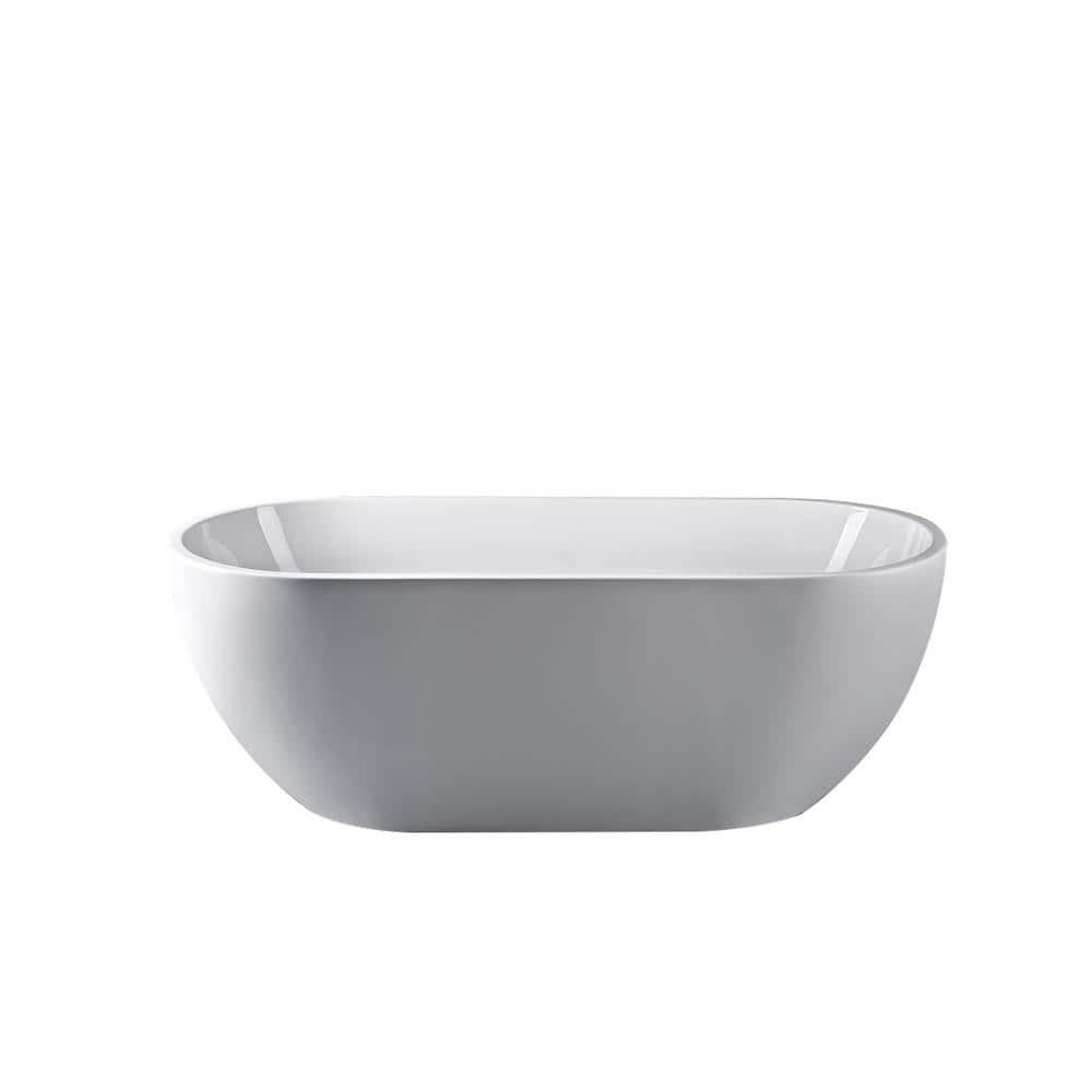 59.06'' x 29.53'' Freestanding Soaking Acrylic Bathtub