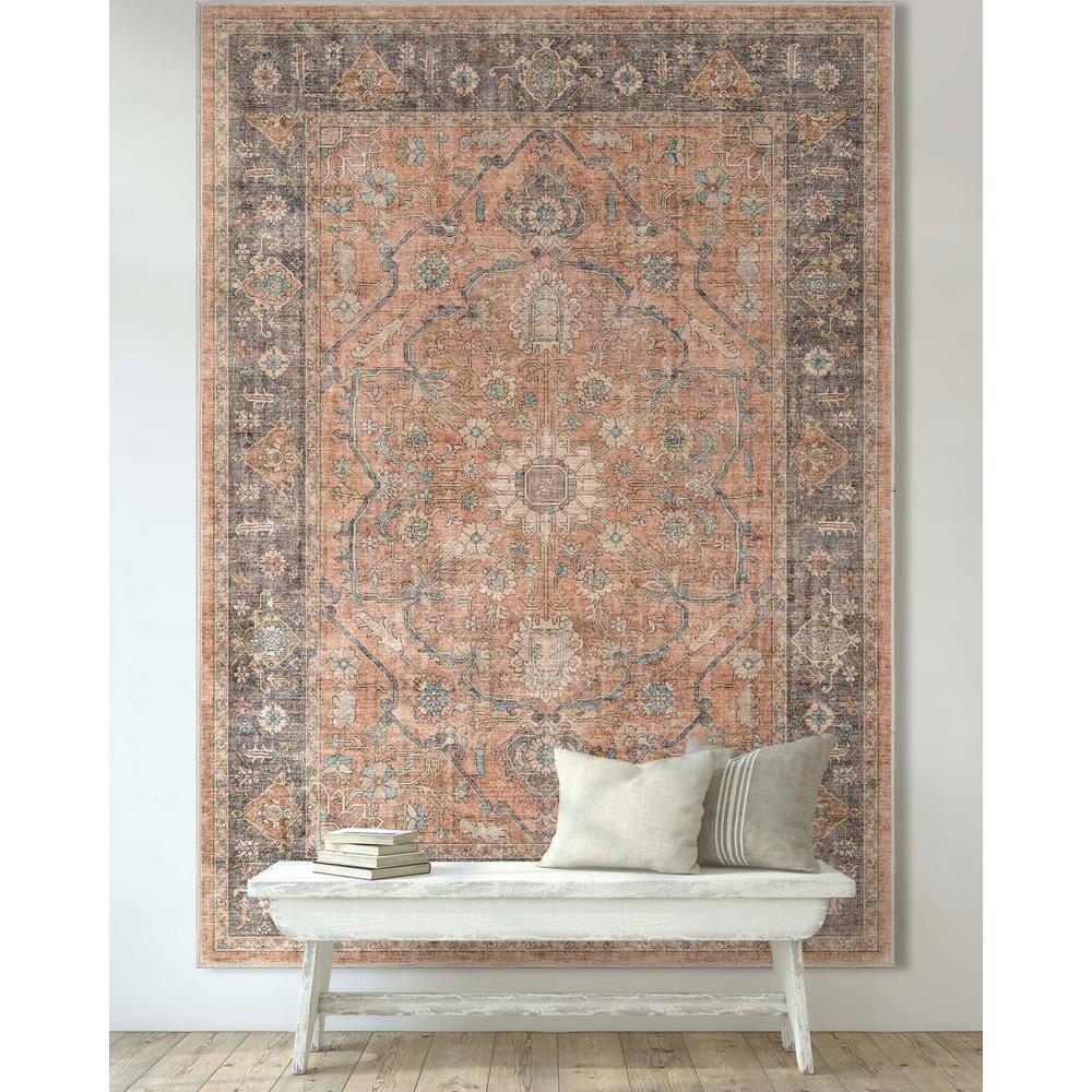 Kehr Antigua Vintage Persian Oriental Coral Flat-Weave Rug