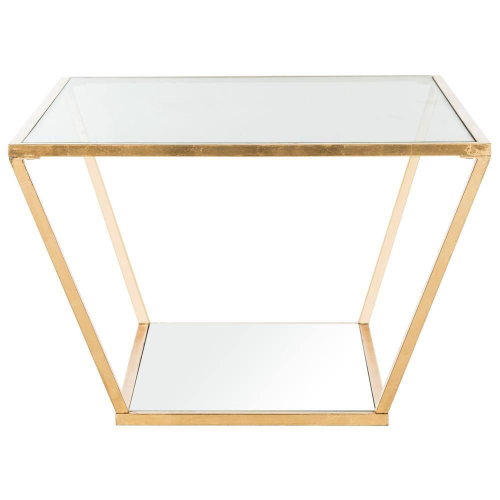 Allene Coffee Table - Gold/Clear - Safavieh