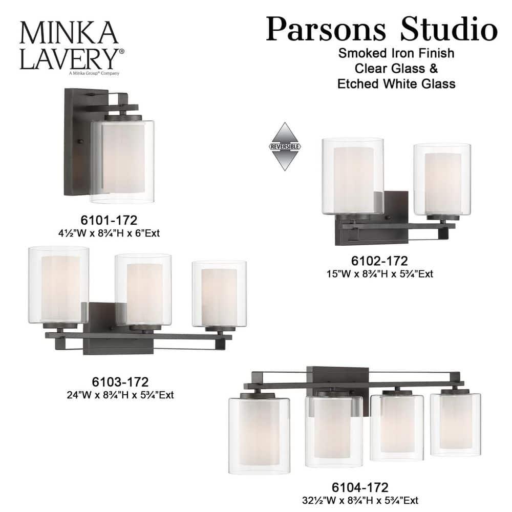 4101-172-Minka Lavery-Parsons Studio - 1 Light Mini Pendant in Transitional Style - 10 inches tall by 4.25 inches wide-Smoked Iron Finish