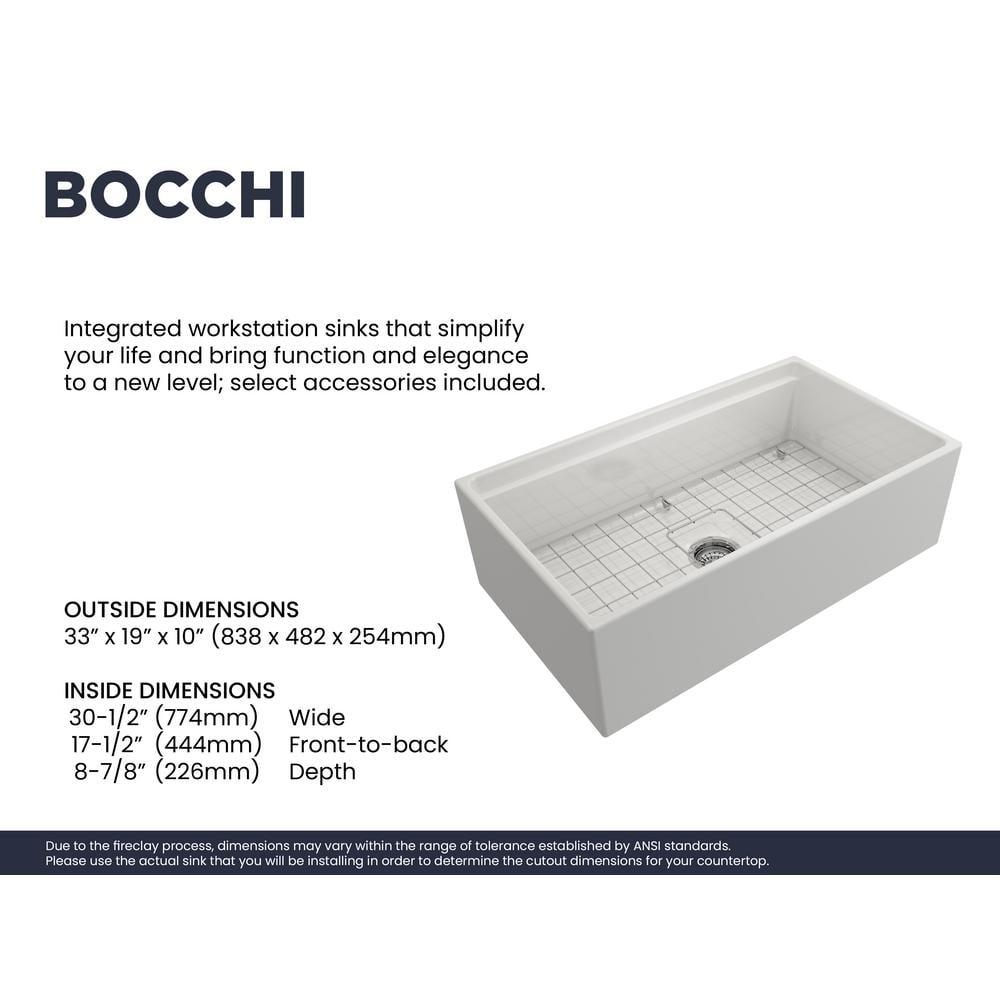 Contempo 33'' L Farmhouse Apron-Front Fireclay Kitchen Sink