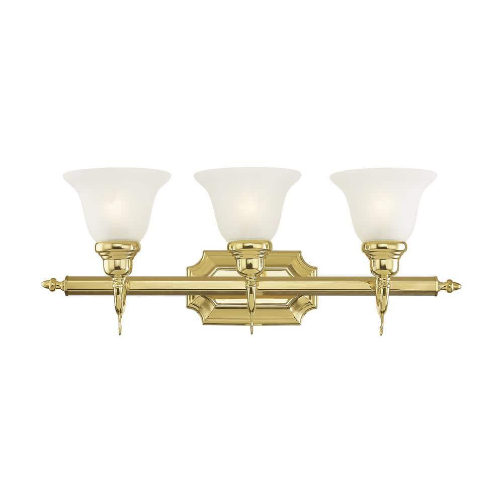 Livex Lighting French Regency 3 - Light Vanity in  Polished Brass