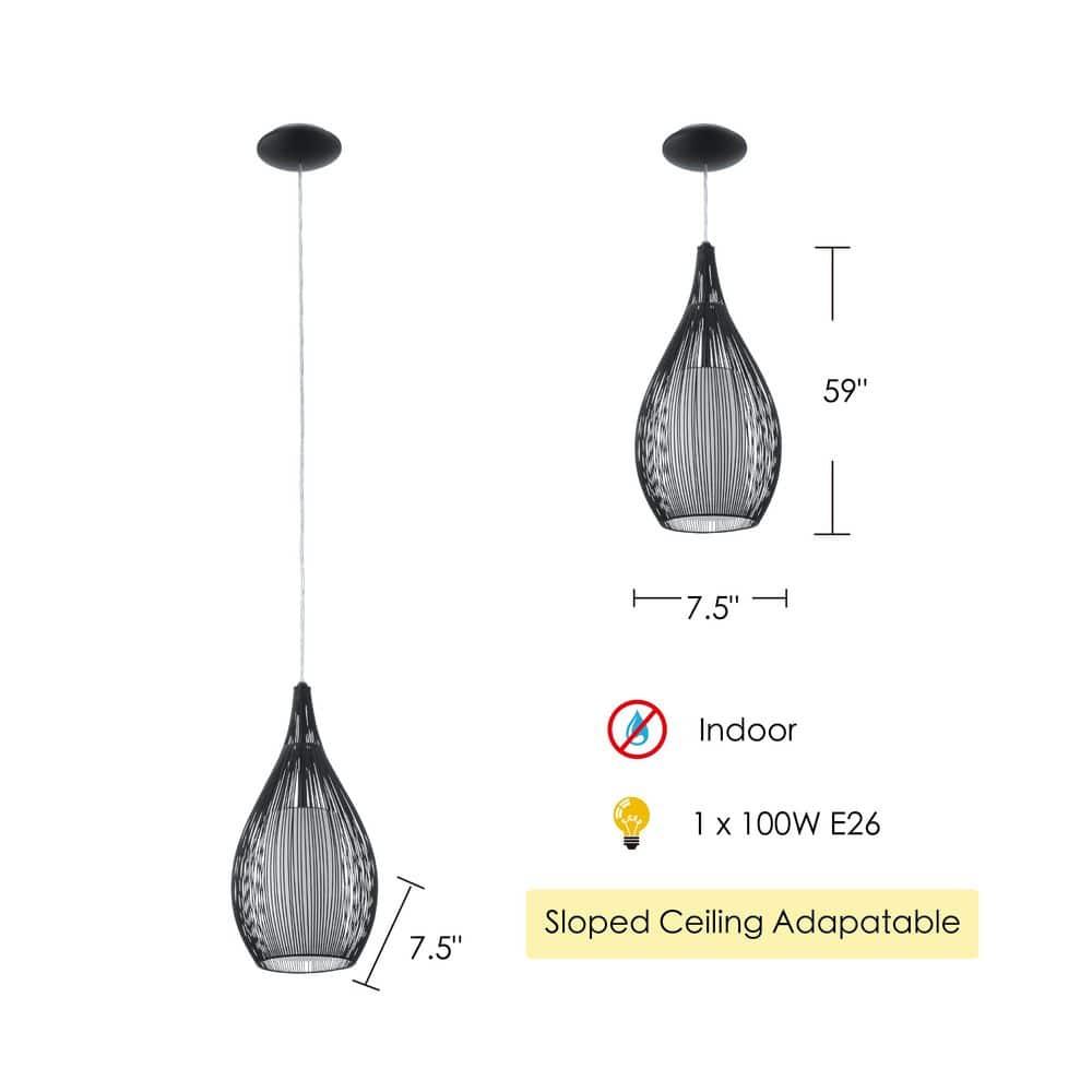 Lotus Single Light Steel Dimmable Pendant