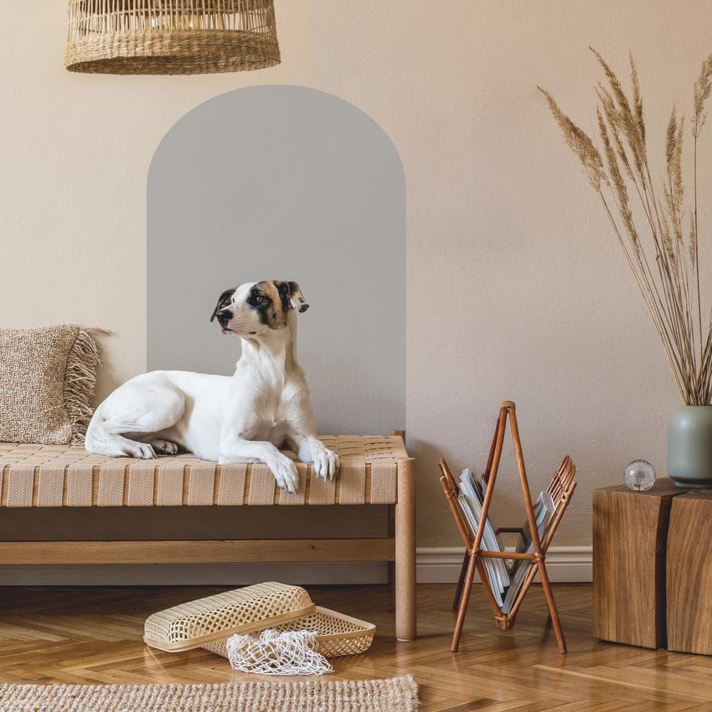 RoomMates XL Arch Peel and Stick Wall Decal Gray: Vinyl Self-Adhesive Arched Wall Sticker, 36.5" x 26.125"