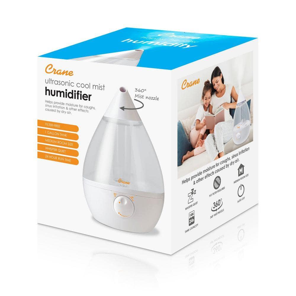 Crane USA Drop Cool-Mist Humidifier, 1 Gal.