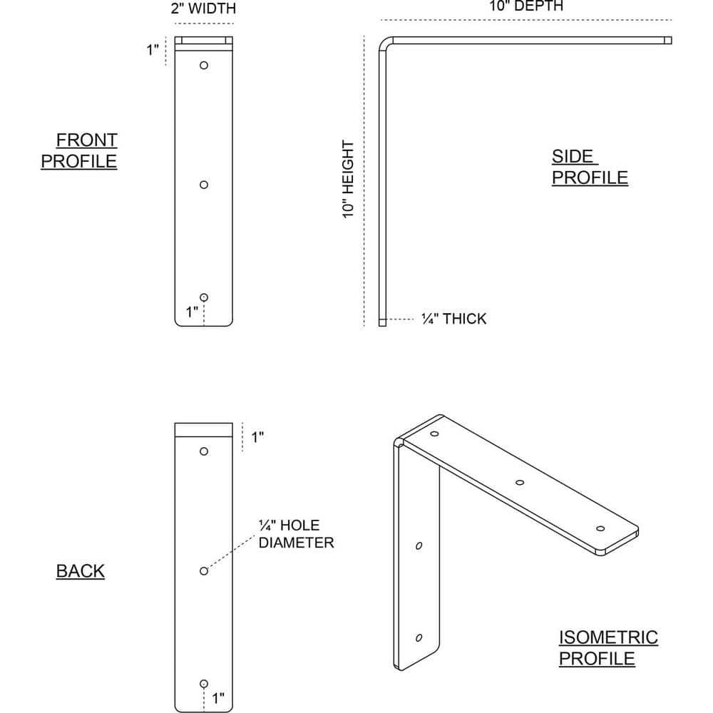 Ekena Millwork Hamilton Steel Bracket