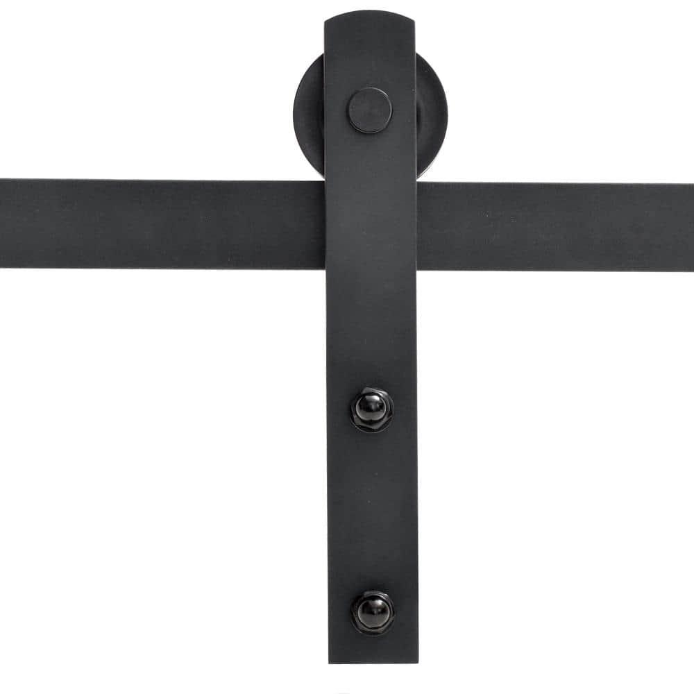Calhome Hollow Paneled Painted with Installation Hardware Kit Barn Door