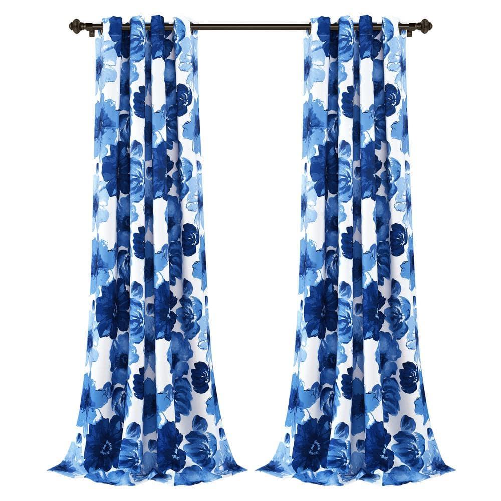 Lush Decor Leah Polyester Room Darkening Curtain Pair (Set of 2)