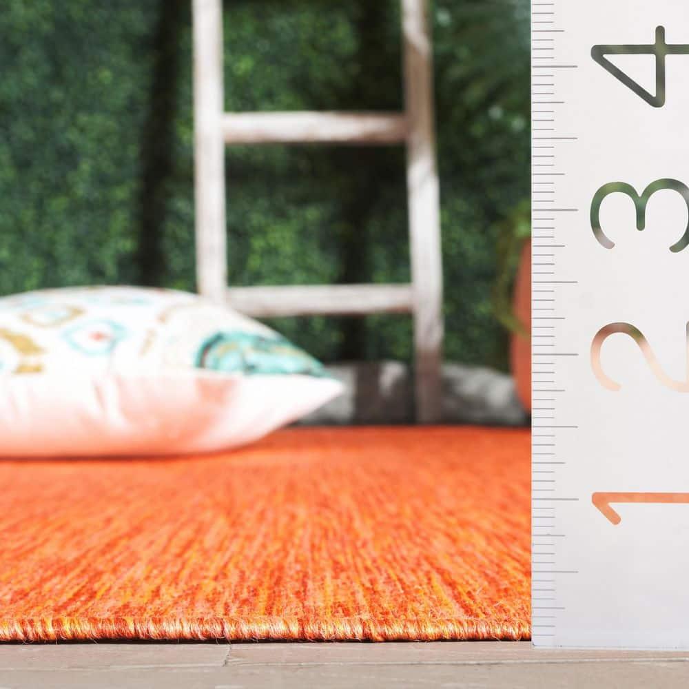 Beach House BHS274 Machine Made Loomed Area Rug - Orange - 9' X 12' - Safavieh