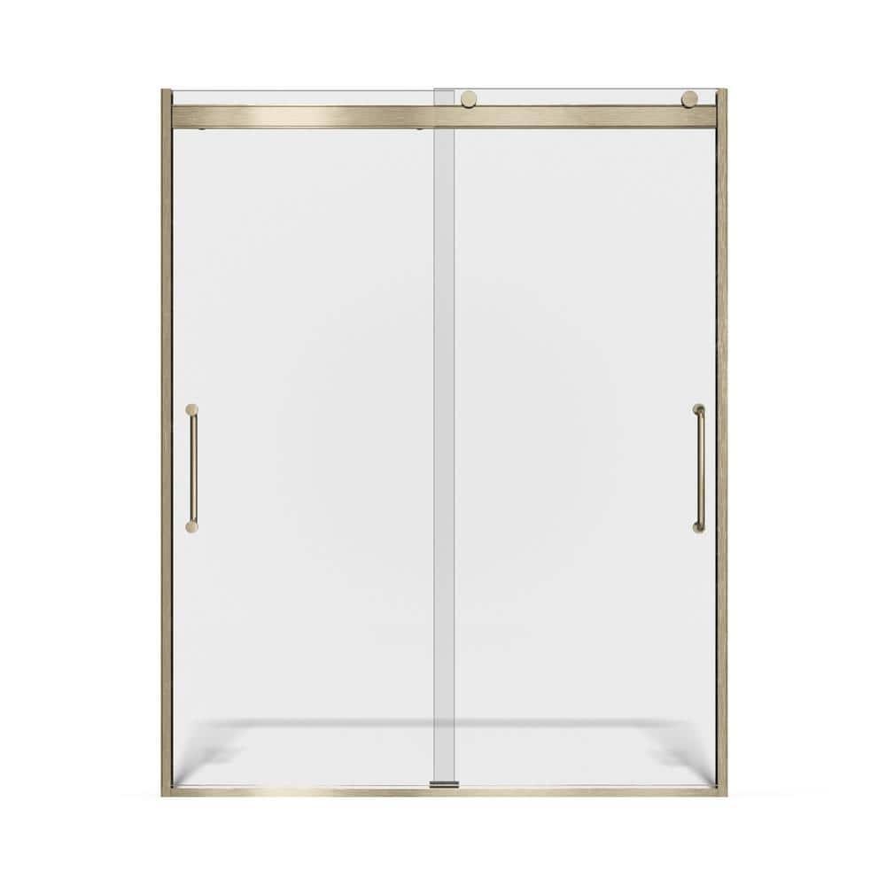 Arelo 56" - 60" W x 72" H Semi-Frameless Shower Door