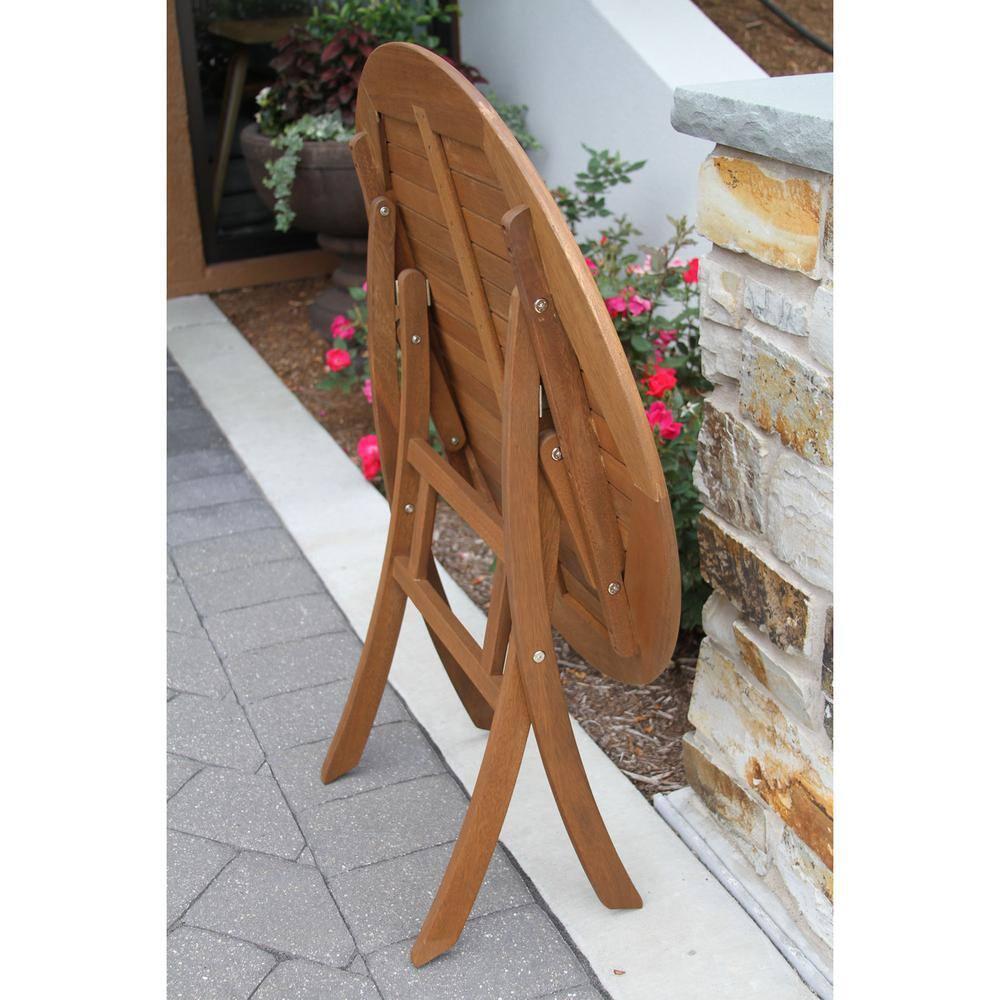 Suki 30'' Eucalyptus Fliptop Outdoor Bistro Table