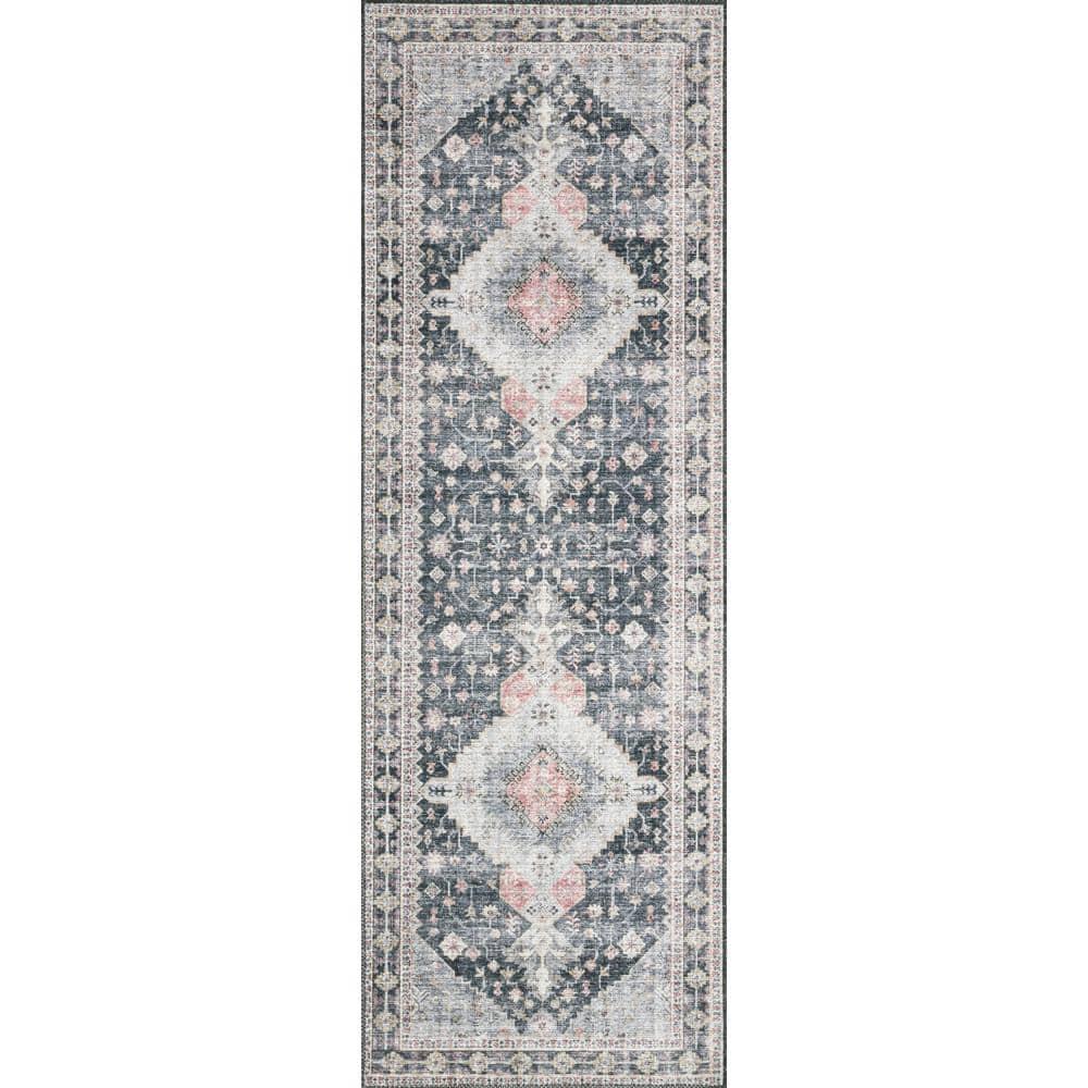 Reversible Gray Wool-Blend 6' Round Area Rug for Easy Care