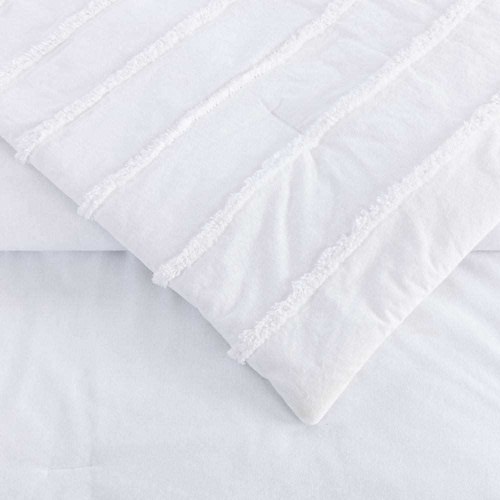 Laurel and Mayfair Cotton Ring Stitch Chevron / Zig Zag Comforter Set