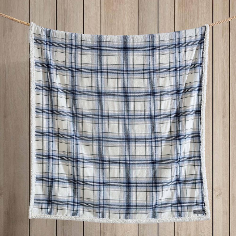 Eddie Bauer Eddie Bauer Printed Flannel/Sherpa Throw Blankets